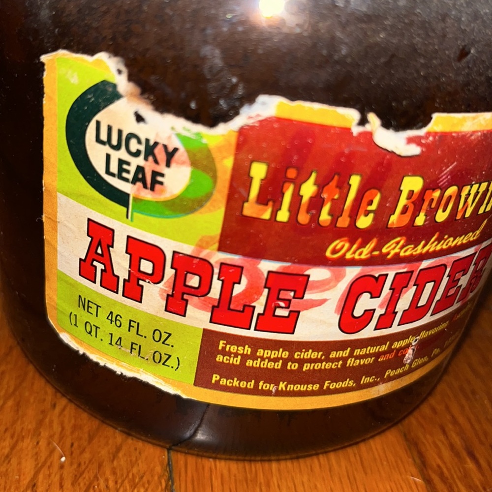 Home Goods Lucky Leaf Little Brown Jug Apple Cider Old-Fashioned Net 46